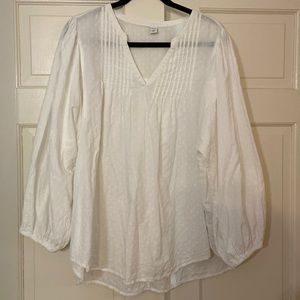 Old Navy, size XXL, white puffy sleeve blouse